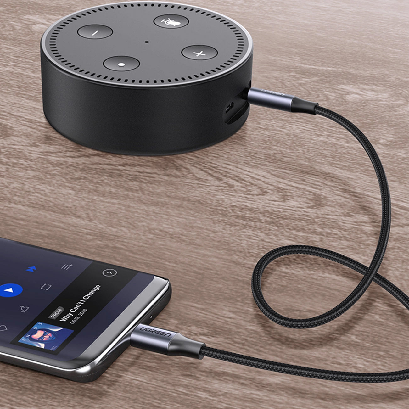 Audio Kabel USB-C - 3.5mm UGREEN AV143, 1m, Gri