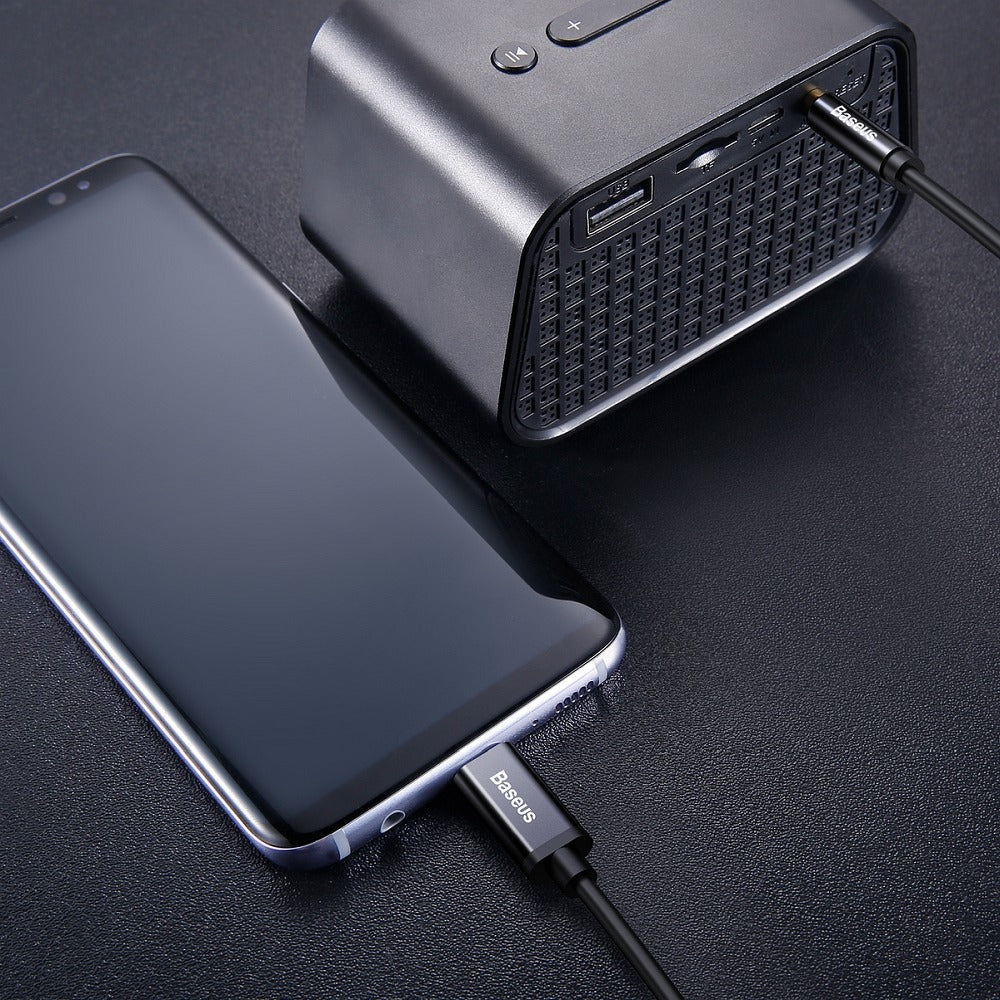 Audio Kabel USB-C - 3.5mm Baseus Yiven M01, 1.2m, Zwart CAM01-01