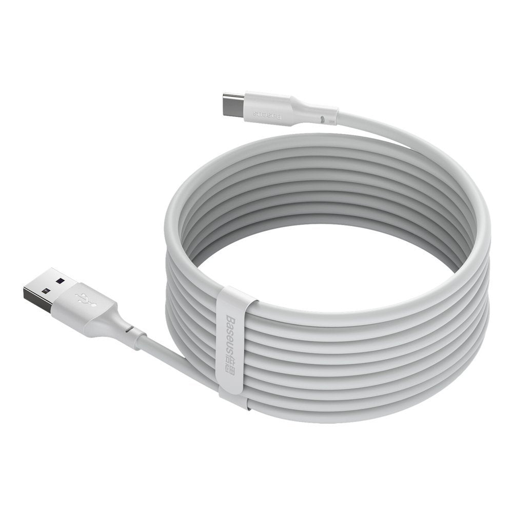 Câble de Données et de Charge USB-A - USB-C Baseus, 40W, 1.5m, Set 2 pièces, Blanc TZCATZJ-02