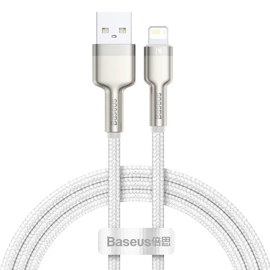 Daten- und Ladekabel USB-A - Lightning Baseus Cafule Metal Series, 18W, 1m, Weiß CALJK-A02