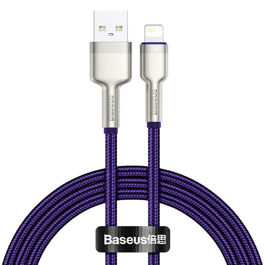 Daten- und Ladekabel USB-A - Lightning Baseus Cafule Metal Series, 18W, 1m, Violett CALJK-A05