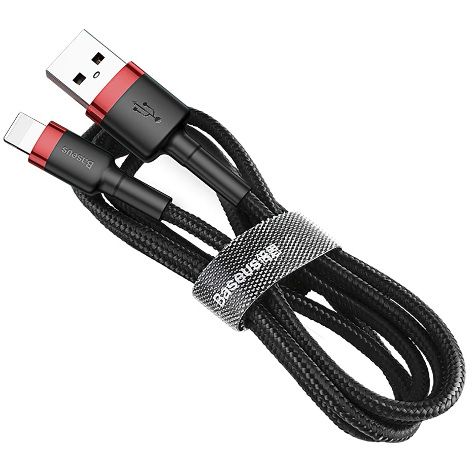 Câble de Données et de Charge USB-A - Lightning Baseus Cafule, 18W, 0.5m, Rouge CALKLF-A19
