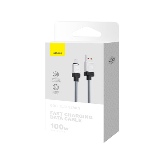 USB-A - USB-C Daten- und Ladekabel Baseus CoolPlay, 100W, 2m, Schwarz CAKW000701