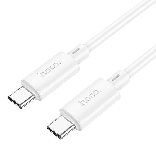 Câble de données et de charge USB-C - USB-C HOCO X88, 60W, 1m, blanc