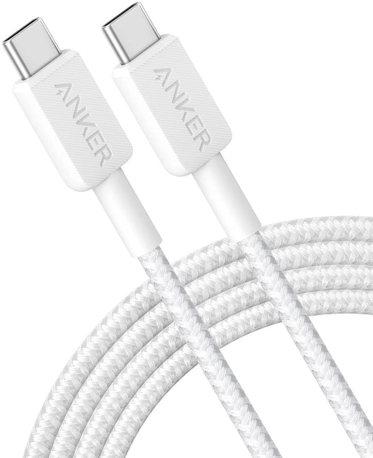 USB-C Daten- und Ladekabel - USB-C Anker 322, 60W, 0.9m, Weiß A81F5G21