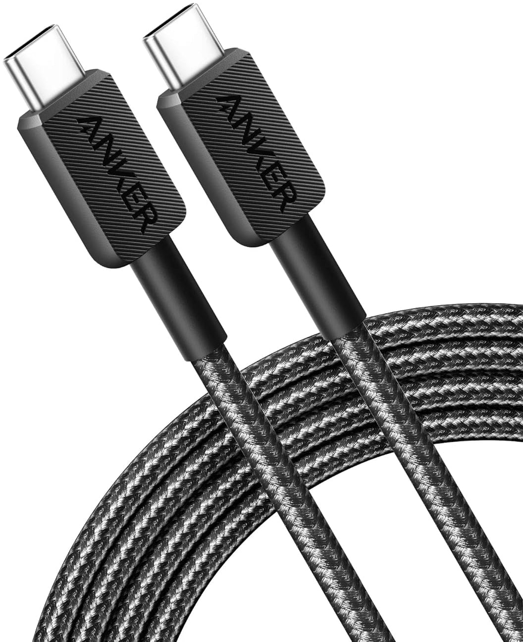 USB-C Data- en Oplaadkabel - USB-C Anker 322, 60W, 1.8m, Zwart A81F6G11