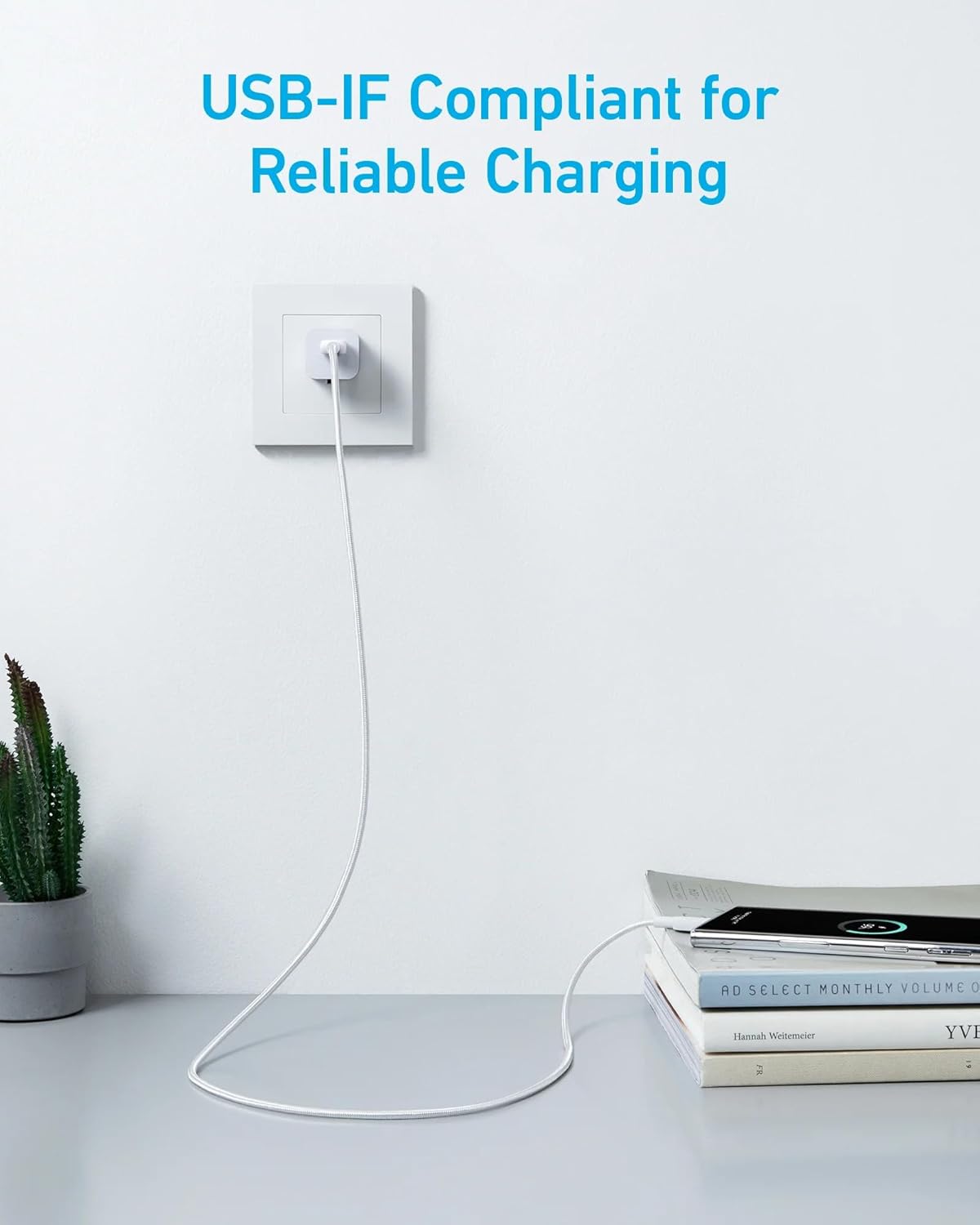 Câble de Données et de Charge USB-A - USB-C Anker 322, 18W, 0.9m, Blanc A81H5G21