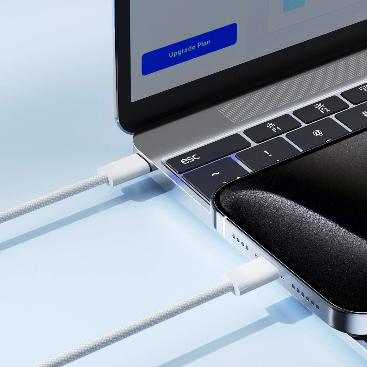 USB-C data- en oplaadkabel - USB-C Joyroom S-A45, 60W, 1m, Wit