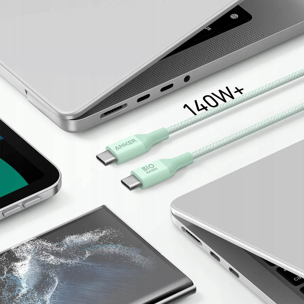 USB-C Daten- und Ladekabel - USB-C Anker 544, 140W, 1.8m, Grün A80F6H61