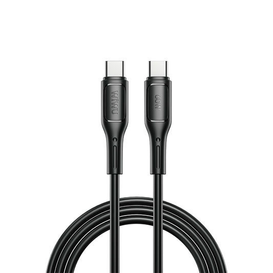 USB-C - USB-C Daten- und Ladekabel WiWu Wi-C043E Starlink, 60W, 1m, Schwarz