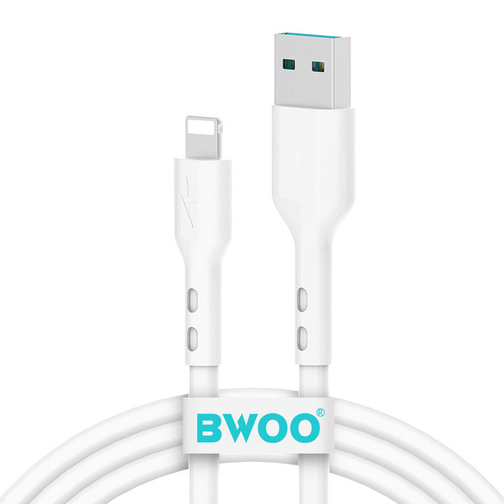USB-A naar Lightning Data- en Oplaadkabel BWOO X172L, 15W, 1m, Wit