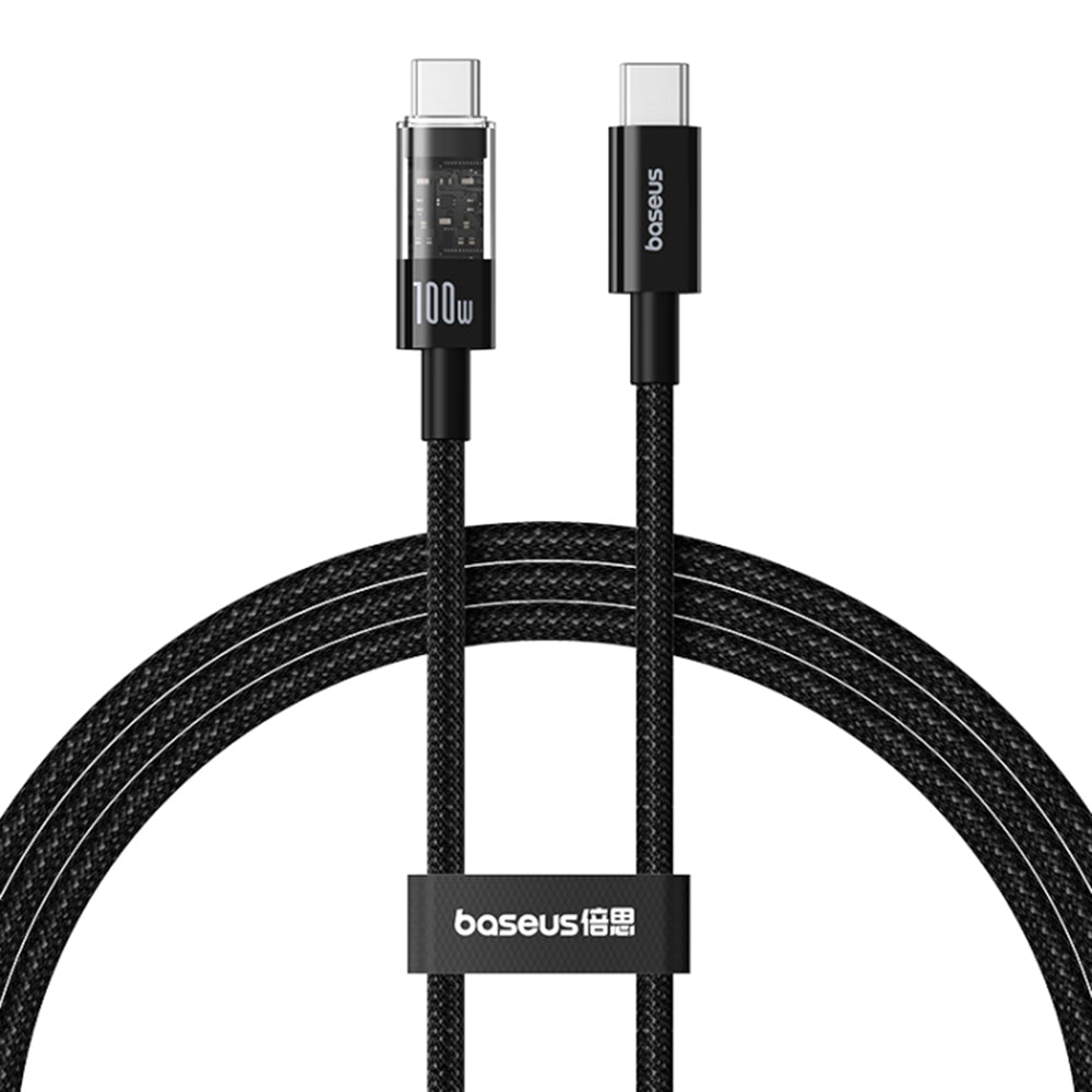 USB-C - USB-C Data- en Oplaadkabel Baseus Gem, 100W, 1m, Zwart P10373000111-00