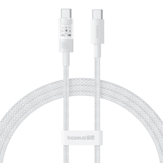 Câble de Données et de Charge USB-C - USB-C Baseus Gem, 100W, 2m, Blanc P10373000211-01