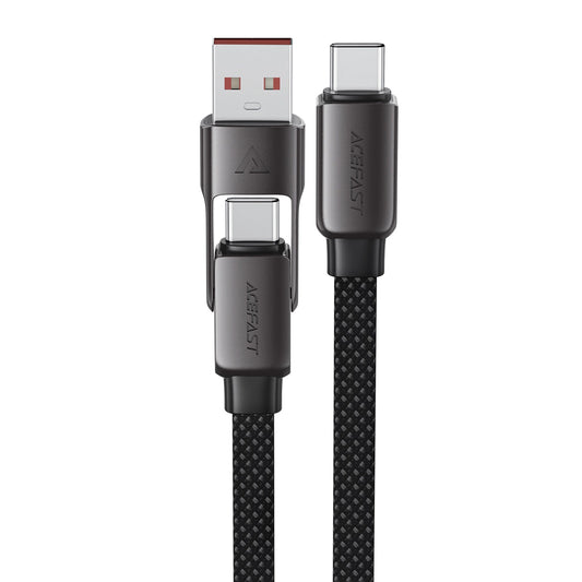 Câble de Données et de Charge USB-C - USB-A / USB-C Acefast C13-05, 60W, 0.2m, Noir