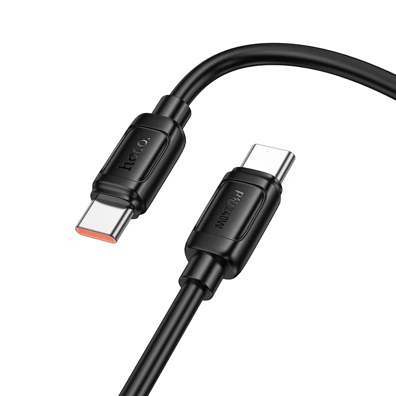 Câble de Données et de Charge USB-C - USB-C HOCO X115, 240W, 1m, Noir