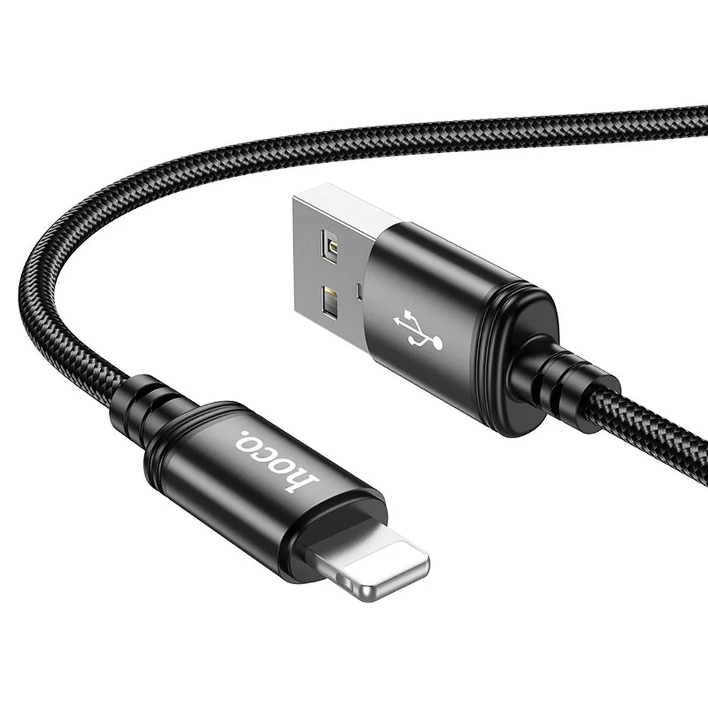 Data- en Oplaadkabel USB-A - Lightning HOCO X89, 18W, 1m, Zwart