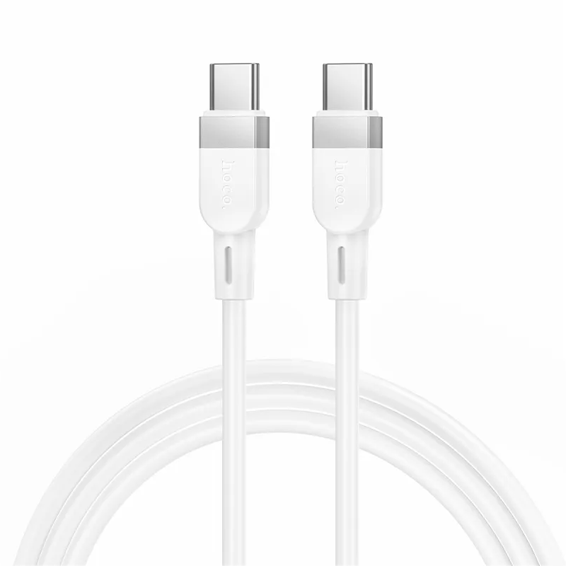 Câble de Données et de Charge USB-C - USB-C HOCO X109, 60W, 1m, Blanc