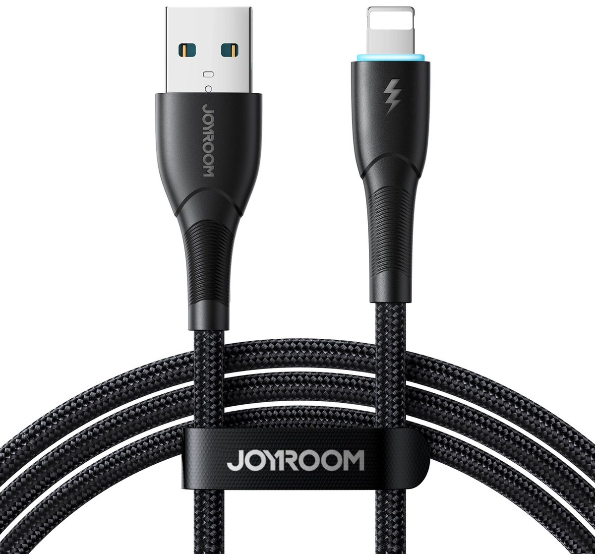 Joyroom S-A32 USB-A-naar-Lightning-kabel voor gegevensoverdracht en opladen, 18 W, 1 m, zwart