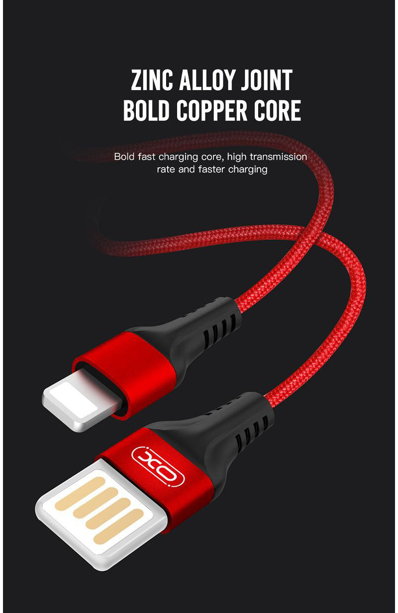 Câble de Données et de Charge USB-A - microUSB XO Design NB118, 18W, 1m, Rouge