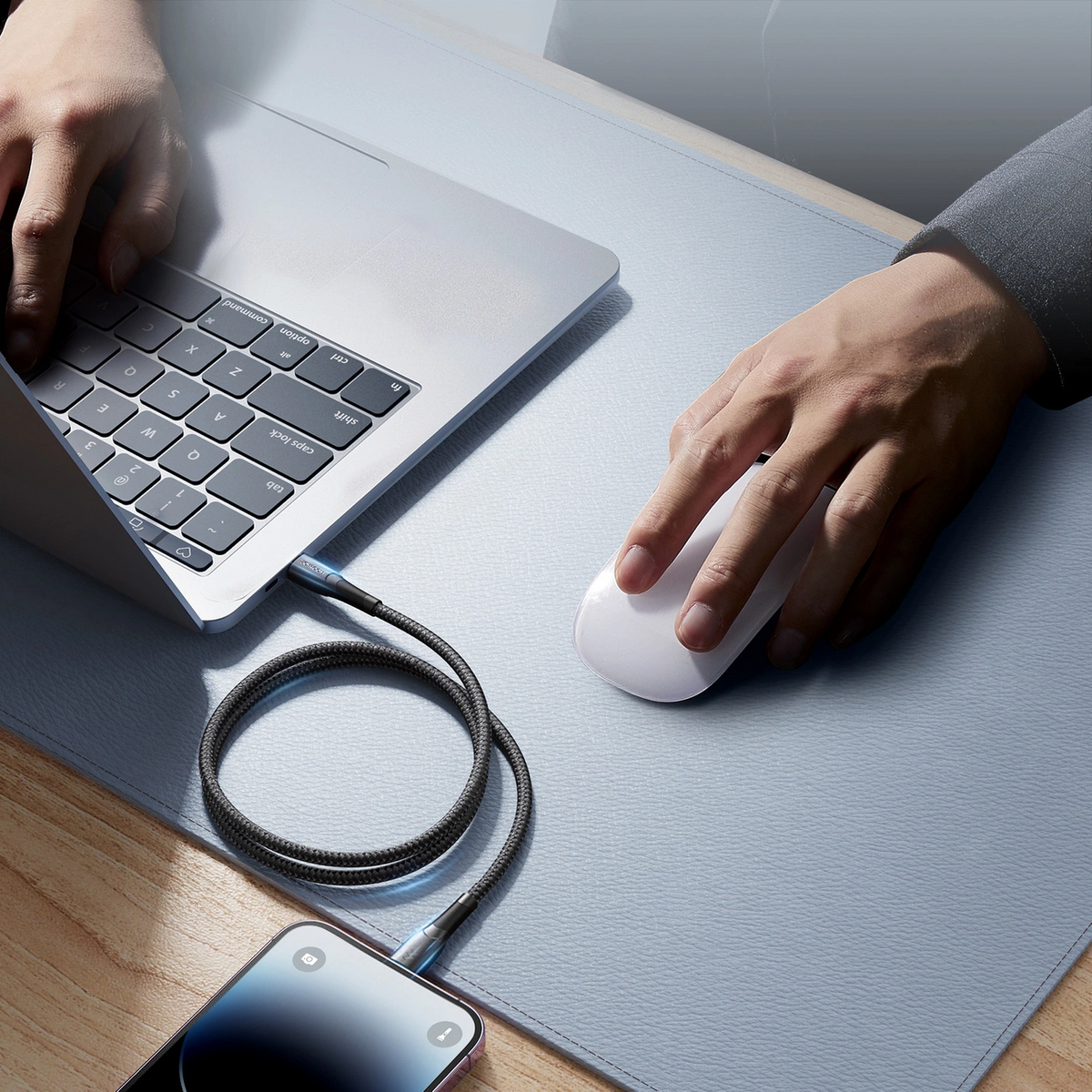 Joyroom S-A32 USB-A-naar-Lightning-kabel voor gegevensoverdracht en opladen, 18 W, 1 m, zwart