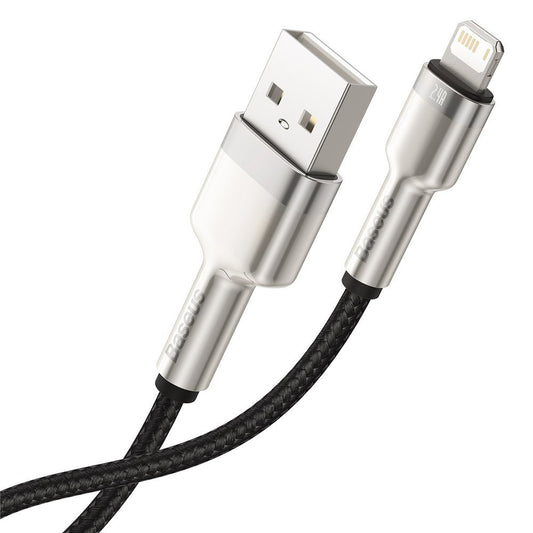 Daten- und Ladekabel USB-A - Lightning Baseus Cafule Metal Series, 18W, 1m, Schwarz CALJK-A01