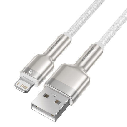 Daten- und Ladekabel USB-A - Lightning Baseus Cafule Metal Series, 18W, 1m, Weiß CALJK-A02