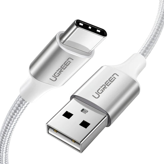 Data- en Oplaadkabel USB-A - USB-C UGREEN US288, 18W, 2m, Wit