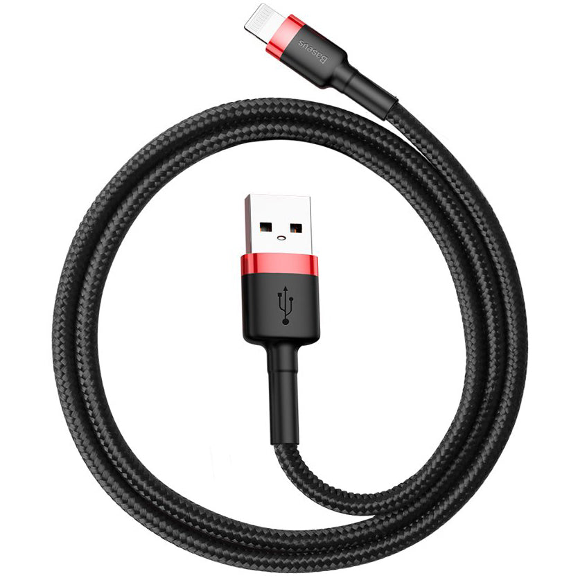 Câble de Données et de Charge USB-A - Lightning Baseus Cafule, 18W, 0.5m, Rouge CALKLF-A19