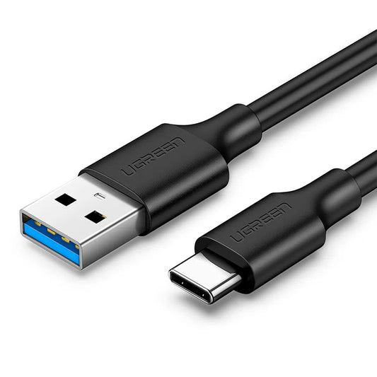 USB-A naar USB-C data- en oplaadkabel UGREEN US184, 60W, 1m, Zwart