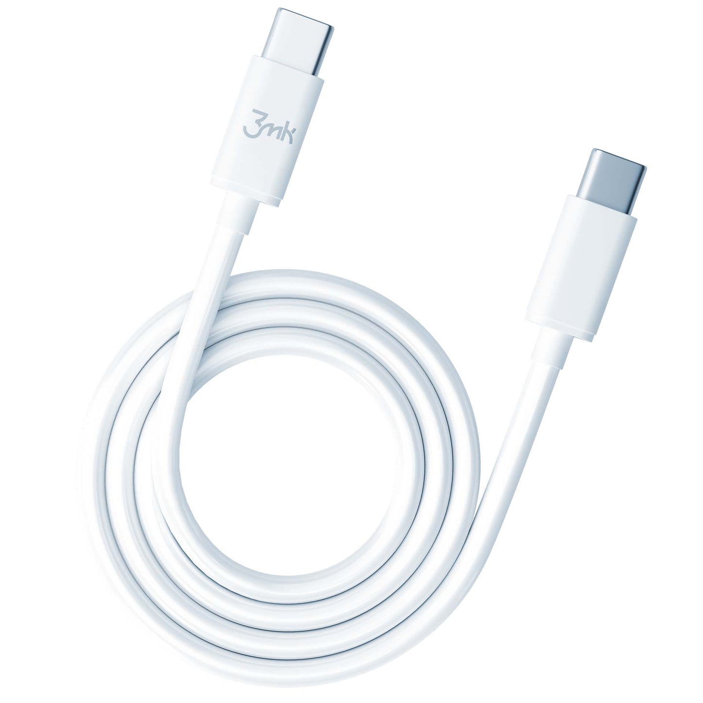 USB-C Data- en Oplaadkabel - USB-C 3MK Hyper, 100W, 2m, Wit