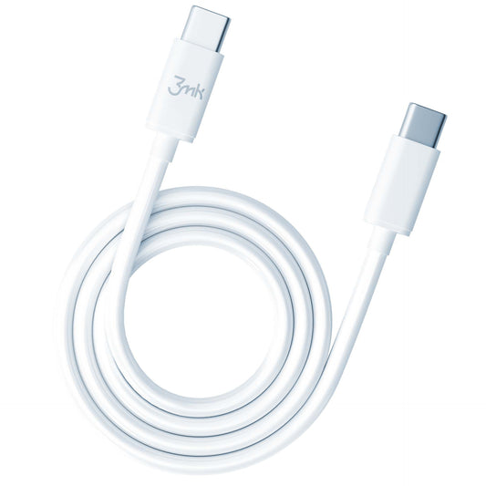 USB-C Data- en Oplaadkabel - USB-C 3MK Hyper, 100W, 2m, Wit