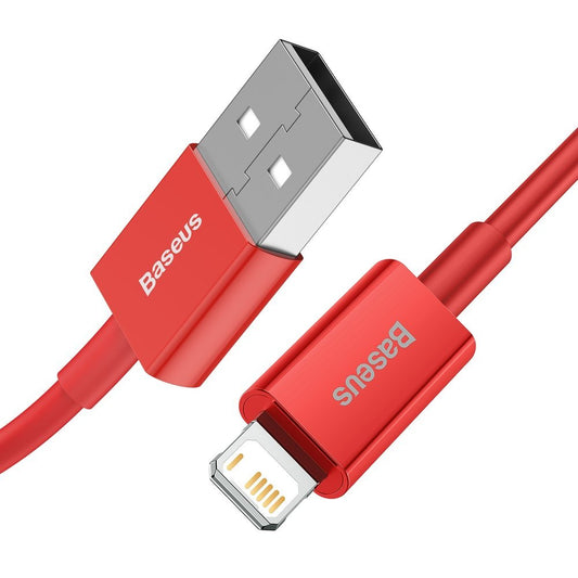 Gegevens- en oplaadkabel USB-A - Lightning Baseus Superior Series, 20W, 1m, Rood CALYS-A09