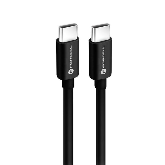 USB-C data- en oplaadkabel - USB-C Forcell F-Energy C338, 60W, 3m, Zwart