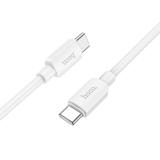 Câble de données et de charge USB-C - USB-C HOCO HOCO X96, 60W, 1m, blanc
