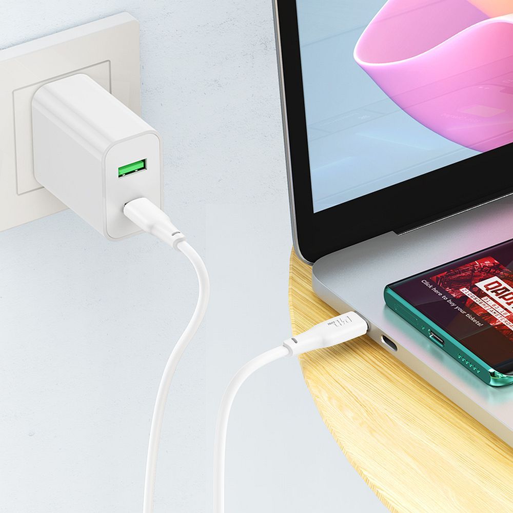 USB-C Daten- und Ladekabel - USB-C HOCO X93, 100W, 1m, Weiß