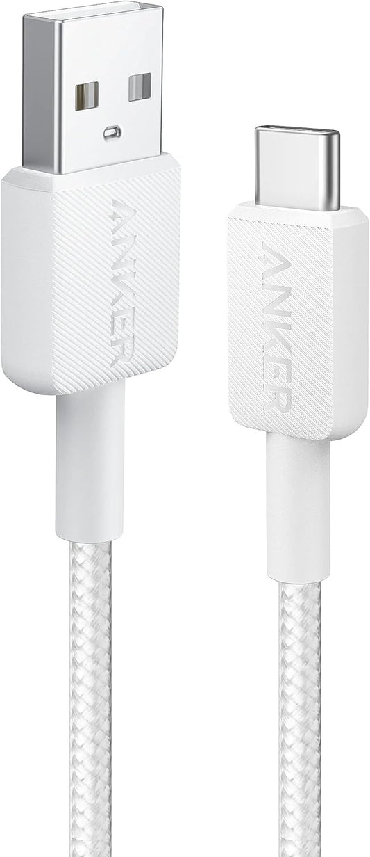 Daten- und Ladekabel USB-A - USB-C Anker 322, 18W, 0,9m, Weiß A81H5G21