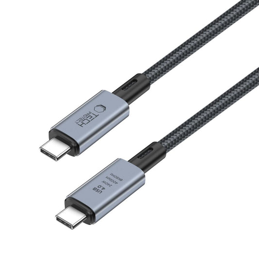 USB-C data- en oplaadkabel - USB-C Tech-Protect Ultraboost Max, 240W, 1m, Grijs