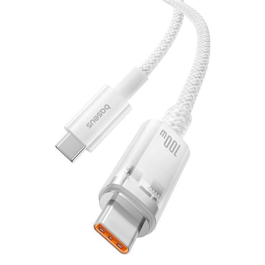 Câble de Données et de Charge USB-C - USB-C Baseus Explorer, 100W, 2m, Blanc P10319703221-01