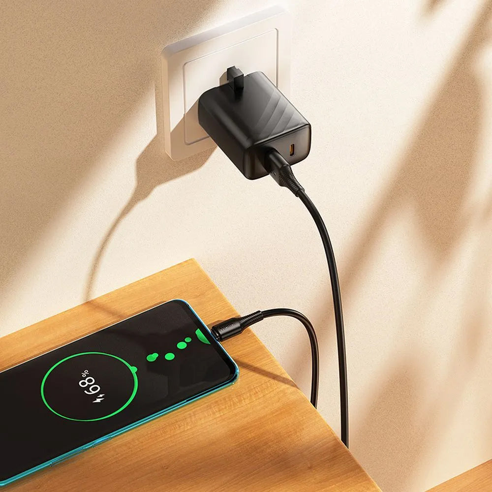 Data- en Oplaadkabel USB-A - USB-C HOCO X120, 60W, 1m, Zwart