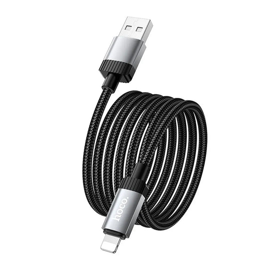Data- en Oplaadkabel USB-A - Lightning HOCO X117, 18W, 1m, Zwart