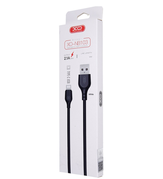Daten- und Ladekabel USB-A - USB-C XO Design NB103, 18W, 2m, Schwarz