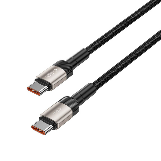 USB-C Data- en Oplaadkabel - USB-C Tech-Protect Ultraboost EVO, 100W, 1m, Zilver
