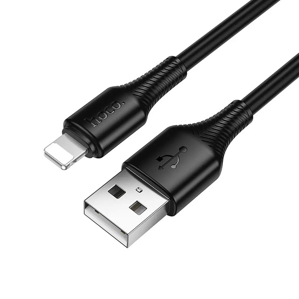 USB-A naar Lightning datakabel en oplaadkabel HOCO X120, 18W, 1m, Zwart