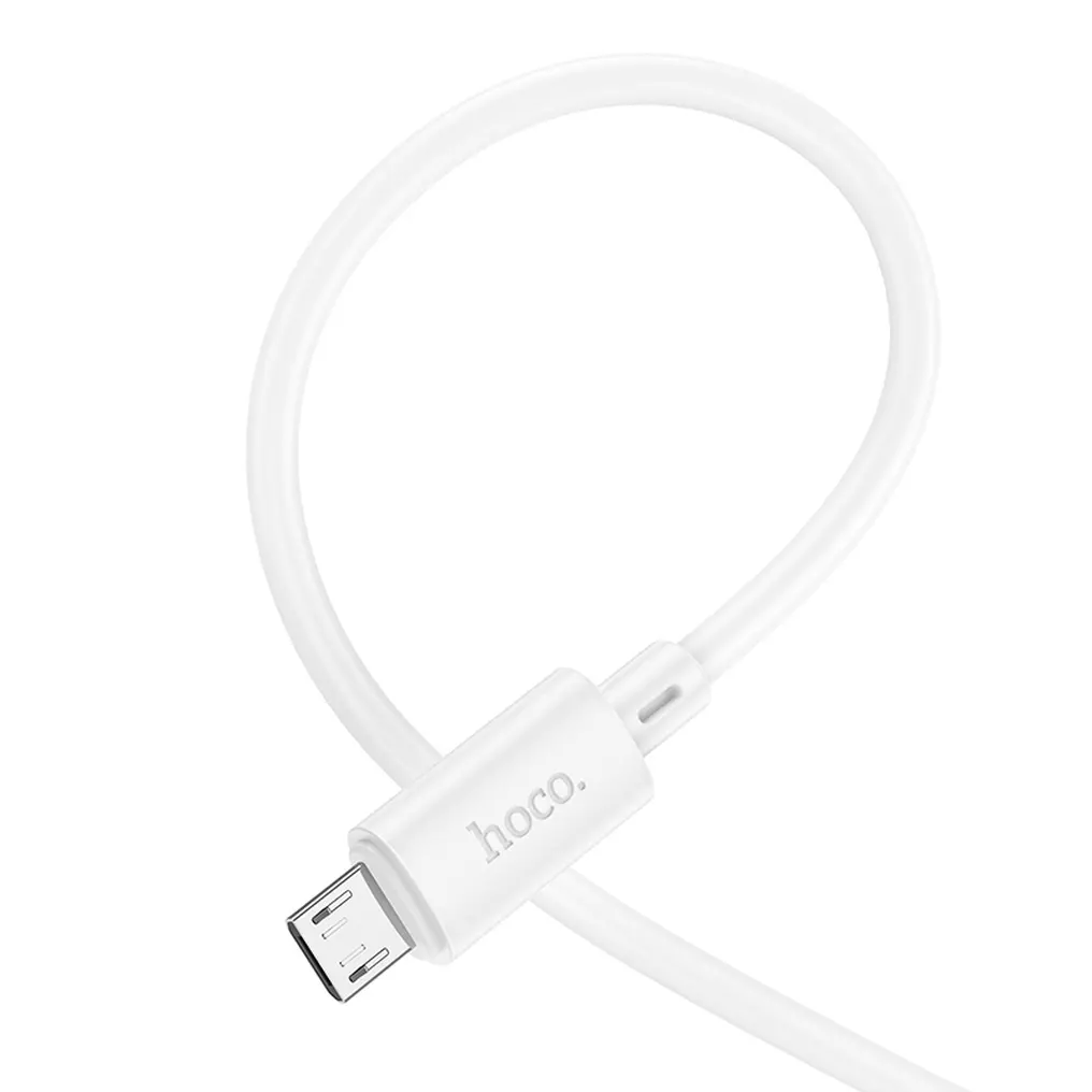 USB-A naar microUSB gegevens- en oplaadkabel HOCO X88, 18W, 2m, wit