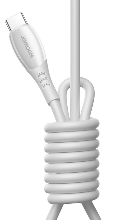 USB-C - Lightning Gegevens- en Oplaadkabel Joyroom S-A59 Vibrant, 30W, 1,2m, Wit