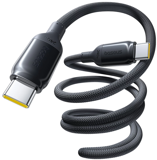 Câble de données et de charge USB-C - USB-C Baseus PicoGo II, 240W, 2m, Noir E0423301
