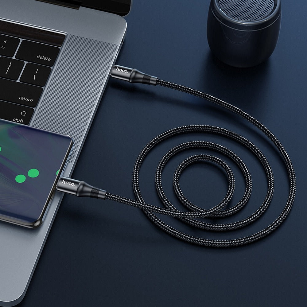 USB-C Data- en Oplaadkabel - USB-C HOCO X50, 100W, 1m, Zwart