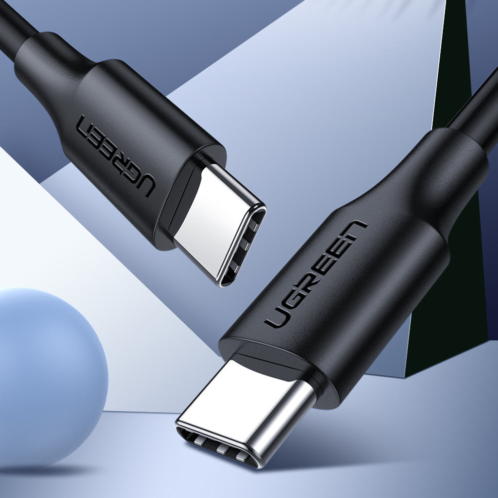 USB-C Data- en Oplaadkabel - USB-C UGREEN US286, 60W, 1.5m, Zwart