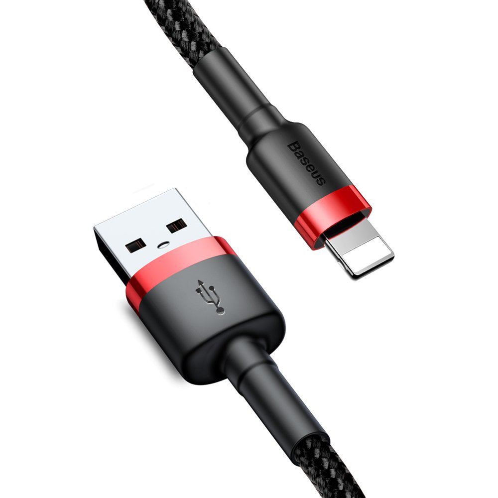 Câble de Données et de Charge USB-A - Lightning Baseus Cafule, 18W, 0.5m, Rouge CALKLF-A19