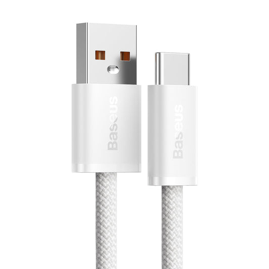USB-A - USB-C Data- en Oplaadkabel Baseus Dynamic Series, 100W, 1m, Wit CALD000602
